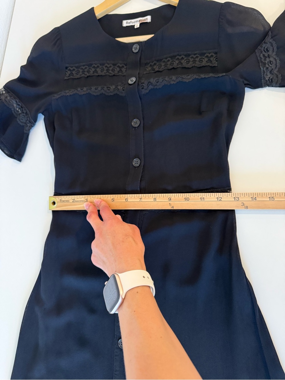 Reformation Woodsen Dress Sz 2 - Picture 13 of 16